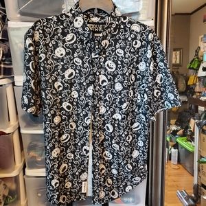 RSVLTS Halloween Jack'o'lantern Button Down Shirt